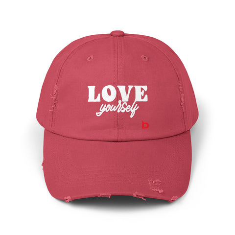 LOVE YOURSELF - Unisex Distressed Cap