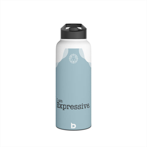 EXPRESSIVE BLUE - Stainless Steel Water Bottle, Standard Lid