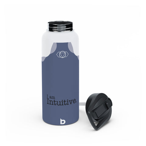 INTUITIVE INDIGO - Stainless Steel Water Bottle, Standard Lid