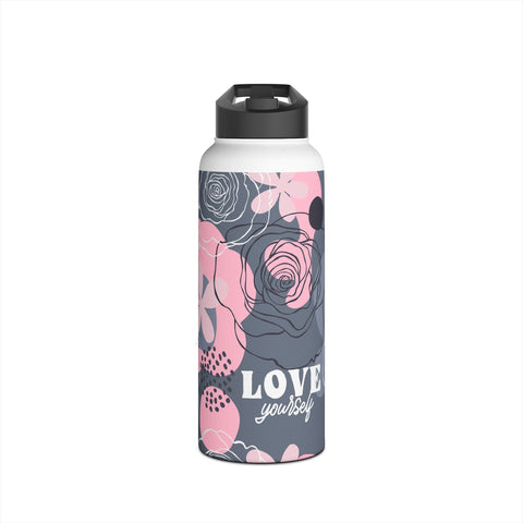 LOVE YOURSELF - Stainless Steel Water Bottle, Standard Lid