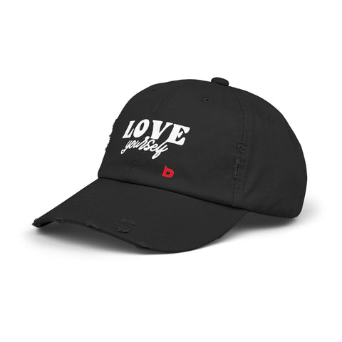 LOVE YOURSELF - Unisex Distressed Cap