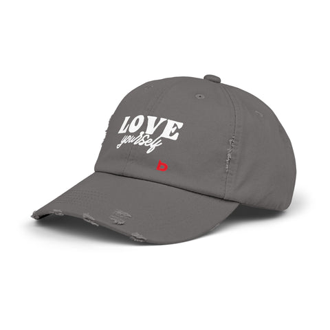 LOVE YOURSELF - Unisex Distressed Cap