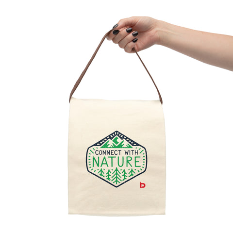 CONNECT WITH NATURE - Canvas Lunch Bag With Strap