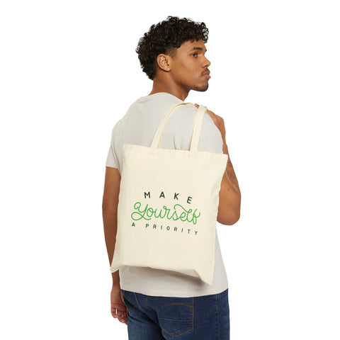 MAKE YOURSELF A PRIORITY - Cotton Canvas Tote Bag