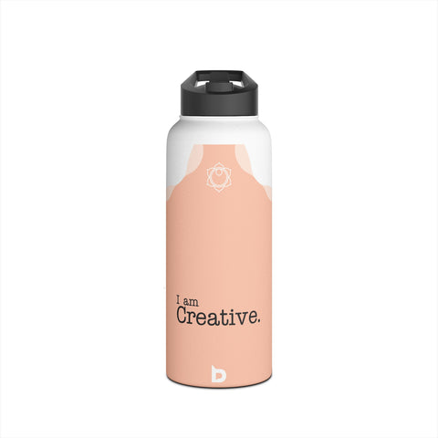 CREATIVE ORANGE - Stainless Steel Water Bottle, Standard Lid