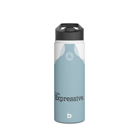 EXPRESSIVE BLUE - Stainless Steel Water Bottle, Standard Lid