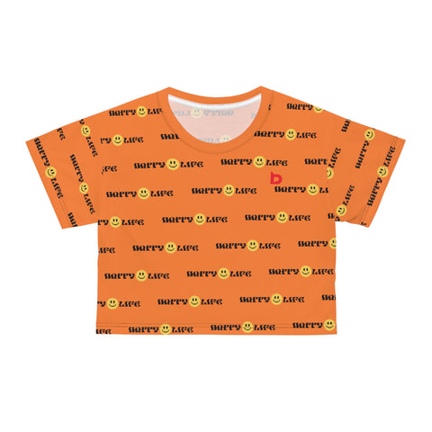 HAPPY LIFE - Crop Tee (AOP)