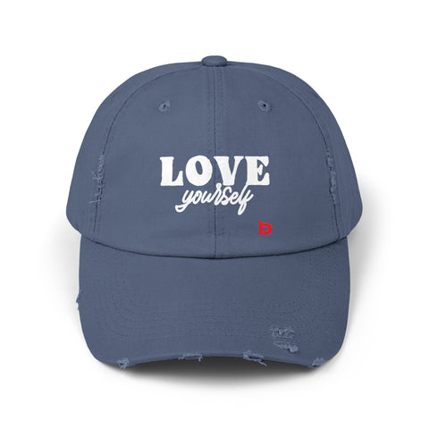 LOVE YOURSELF - Unisex Distressed Cap