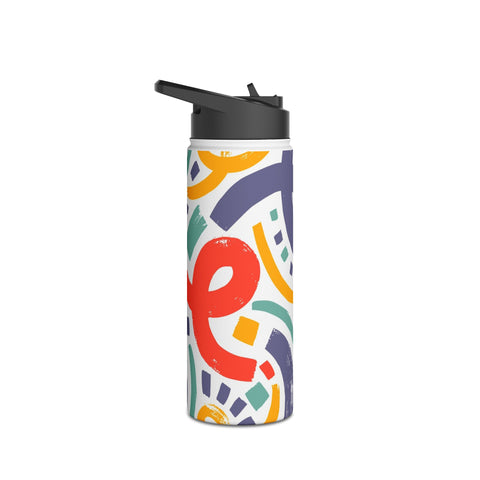 COLORFUL JOY - Stainless Steel Water Bottle, Standard Lid