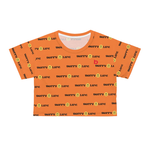 HAPPY LIFE - Crop Tee (AOP)