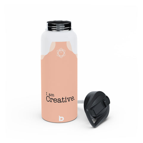 CREATIVE ORANGE - Stainless Steel Water Bottle, Standard Lid