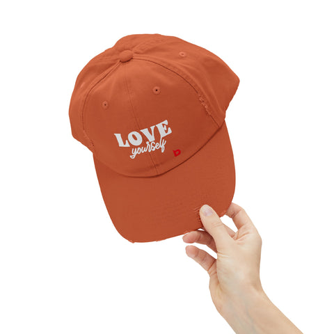 LOVE YOURSELF - Unisex Distressed Cap