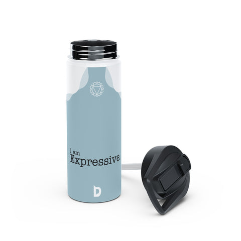 EXPRESSIVE BLUE - Stainless Steel Water Bottle, Standard Lid