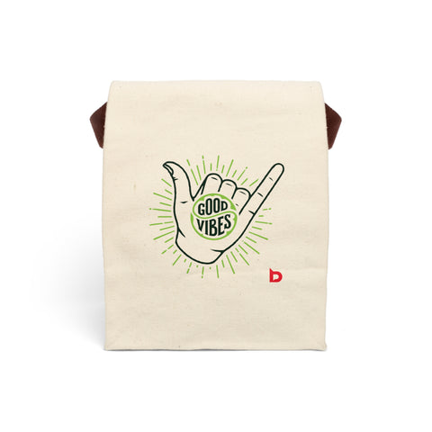 GOOD VIBES - Canvas Lunch Bag With Strap