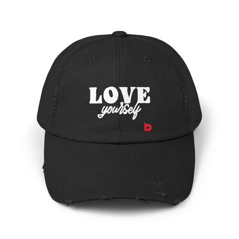 LOVE YOURSELF - Unisex Distressed Cap